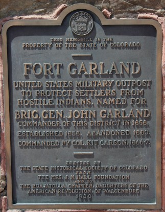 Plaque Describing Fort Garland